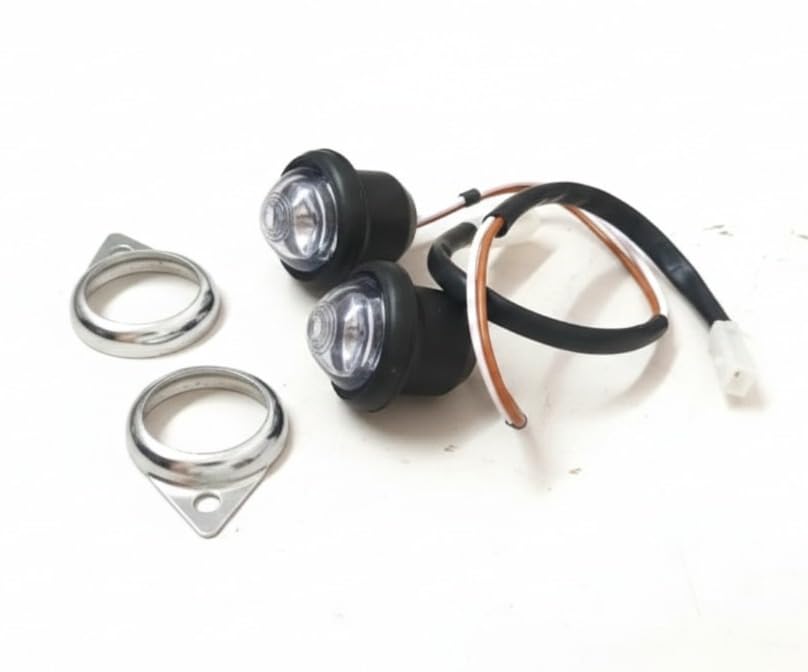 Image of Bike eyes Parking light White LED Compatible with Royal Enfield Classic, Standard, 500cc,BS4, BS6 Models 2015-2021 (RED)