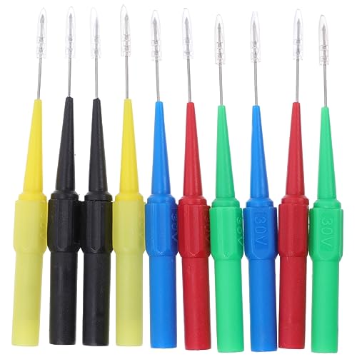 HEALEEP 10 Piezas Investigacion Digital Cable De Prueba Del Vehículo Sondas De Aguja De Multímetro Banda Sonda De Prueba Automotor Probadores Detección Medida Sonda Trasera Dirigir Nylon