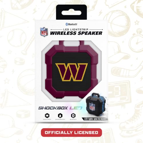SOAR NFL Shockbox LED Wireless Bluetooth Speaker - Water Resistant IPX4, 5.0 Bluetooth with Over 5 Hours of Play Time - Small Portable Speaker - Officially Licensed NFL, Perfect Home & Outdoor Speaker - Image 2