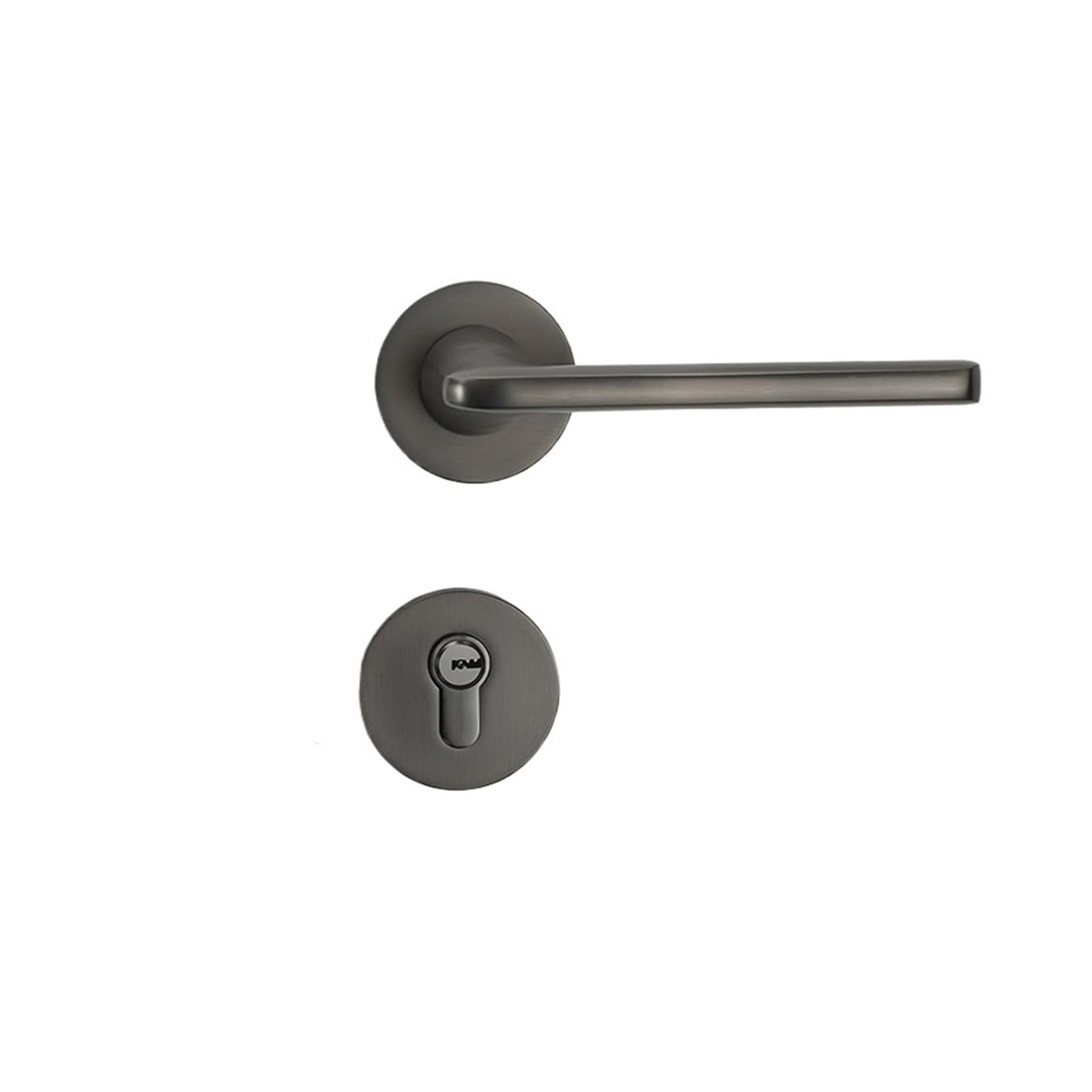 NYRXRYTCA Door Lock Indoor Bedroom Door Lock Modern Household Lock Magnetic Silent Door Handle Split Black Gray Wooden Door Lock(A silent 35-50mm)
