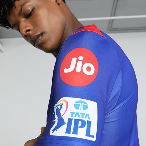 Puma x RCB 2024 Men's Official IPL Replica Jersey – Royal Challengers Bangalore Cricket T-Shirt, Regular Fit, Short Sleeve