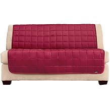 SureFit Armless Deluxe Pet Cover Slipcover - SF42418 Armless Deluxe Pet Cover Slipcover, Burgundy, Loveseat