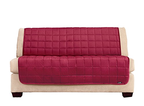 SureFit Armless Deluxe Pet Cover Slipcover - (SF42418) Armless Deluxe Pet Cover Slipcover, Burgundy, Loveseat