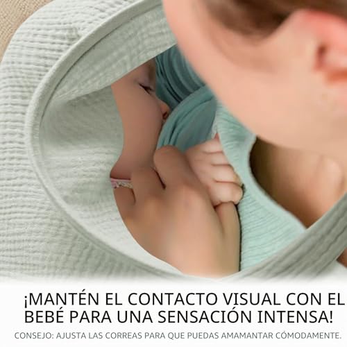 Miniatura 4 de Cubierta De Lactancia Materna, Pañuelo Lactancia Materna Lactancia Cubierta De Enfermería Con Correas Ajustables Para Total Privacidad Cobertura De 360 Grados Transpirables Cómodas Fundas