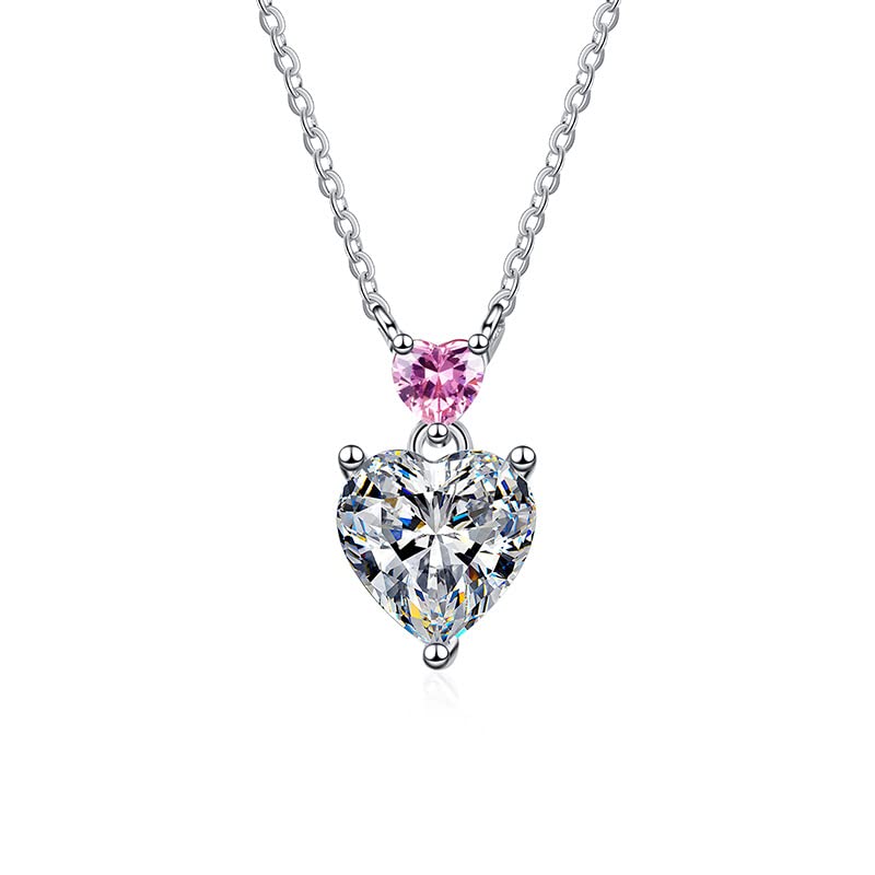 Collier Moissanite en argent sterling 1 carat éclat durable D