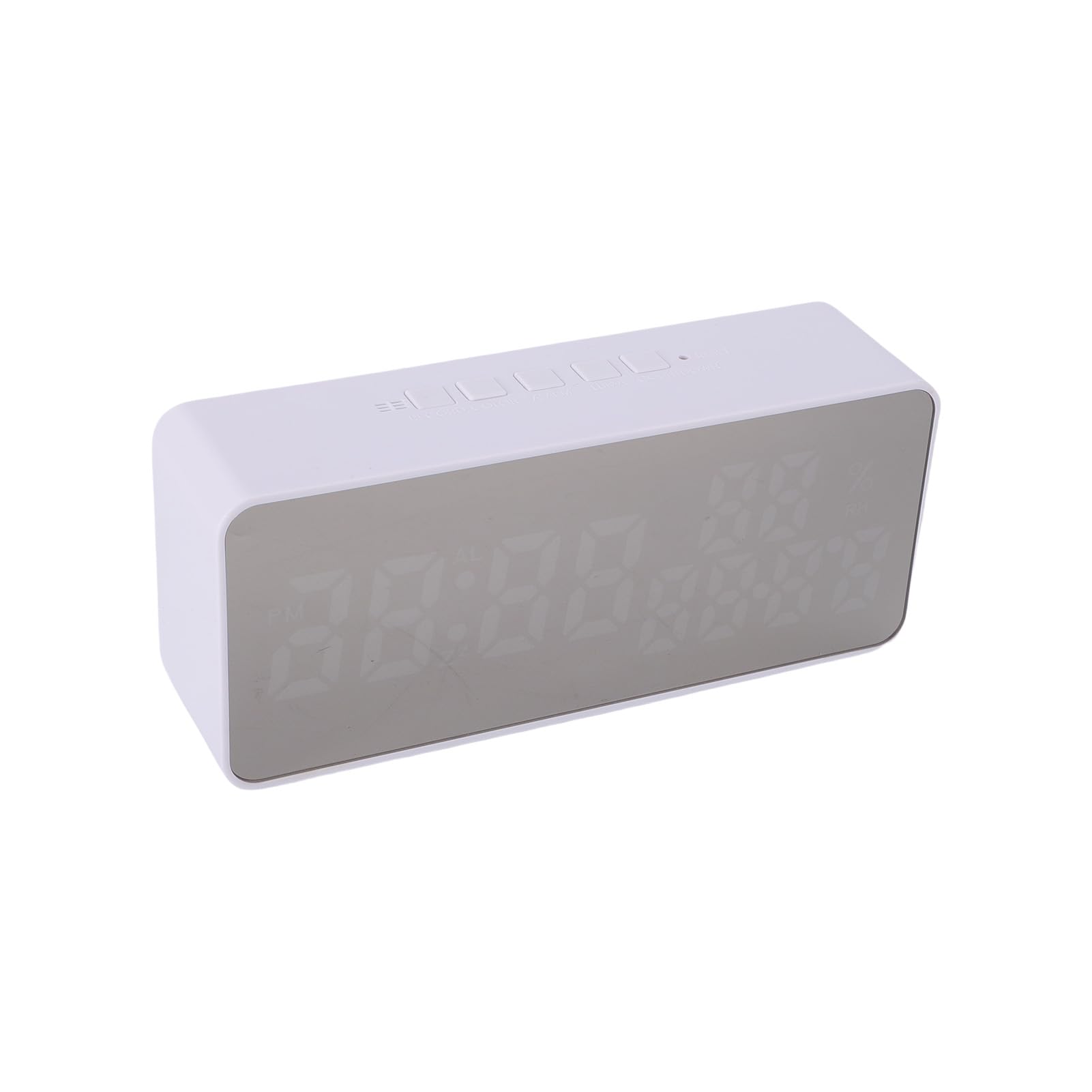 Reloj Despertador con Espejo, Reloj Inteligente con Control de Voz Que Cambia de Color LED para Viajes en Casa y Oficina