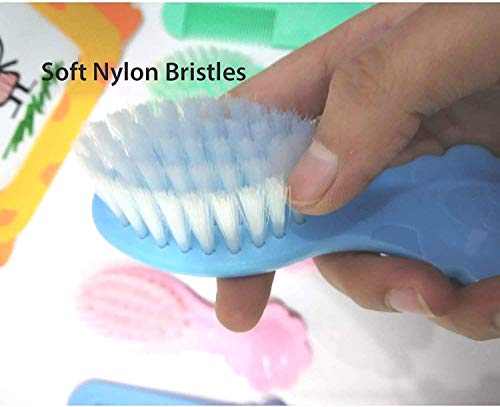 Image of Grooming Comb & Brush Set for Babies /Infants /Toddlers /Newborns-Green.