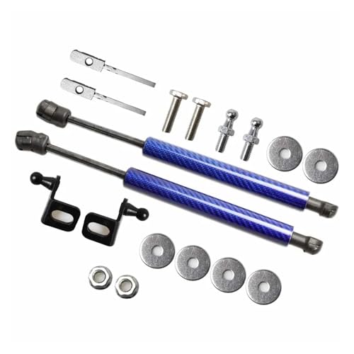 Image of Gas Spring Bonnet Replacement for Opel For Combo 2021 2022 2023 2024 Front Hood Bonnet Modify Gas Struts Lift Support Dampers Car Bonnet Gas Struts(Silver carbon fiber)(Blue carbon fiber)