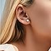 Geelein Cubic Zirconia Stud Earrings 925 Sterling Silver Post Round Halo Bridal Wedding Stud Earrings Hypoallergenic for Women 8MM/9MM, Silver, 8MM