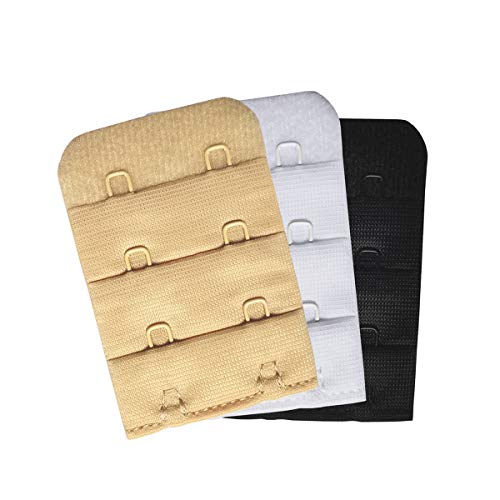 SUREMATE Bra extender 2 hook/3 hook/4 hook plus size bra strap extender bra band extension strap for Women-3pcs