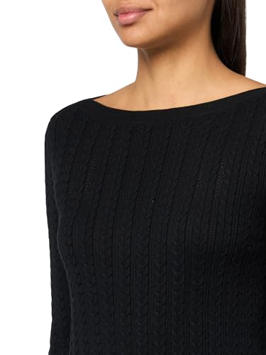 Image of Nautica Women's Long Sleeve Cable Boatneck Sweater
