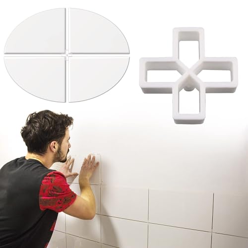 Jieddey Fliesenkreuze 10mm,100 PCS Fliesen Kreuze für Terrassenplatten Plattenabstandshalter Kreuzförmige Hohlstruktur Fliesenabstandshalter für DIY Pflasterung Fliesenwand Fliesenleger Gartenplatten