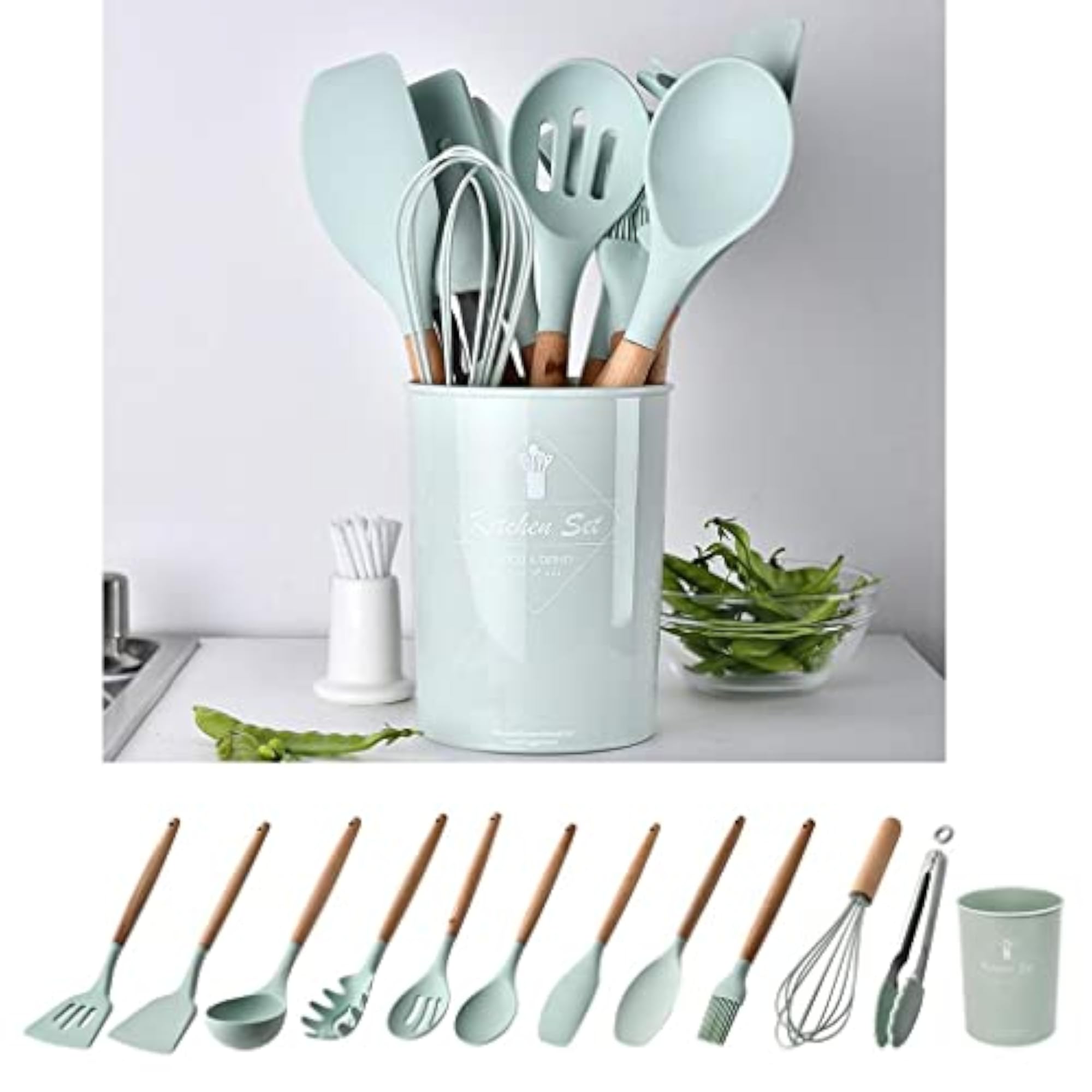Silicone Non Stick Kitchen Utensil Set