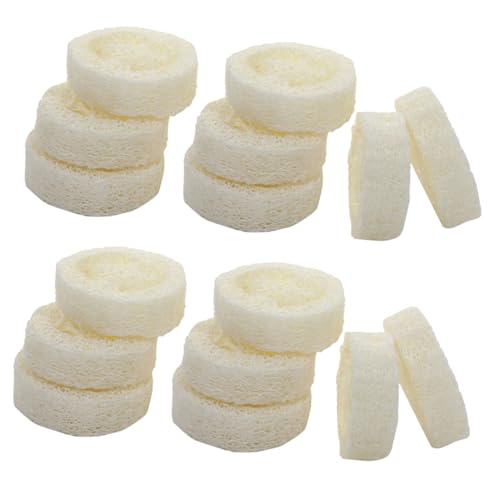 WOFASHPURET 25pcs Exfoliating Loofah Sponges Body Scrubber for Showers and Baths Natural Shower Loofah Pad with Soap Tray for Removing Dirt and Impurities