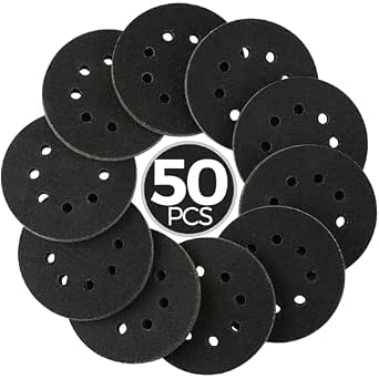 50PCS 5 inch Wet Dry Sanding Discs 1000 1200 2000 3000 5000 Grit Sandpaper
