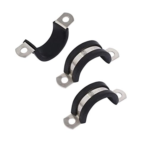 Sourcingmap 25mm EPDM Rubber Lined Pipe Clamps Cover