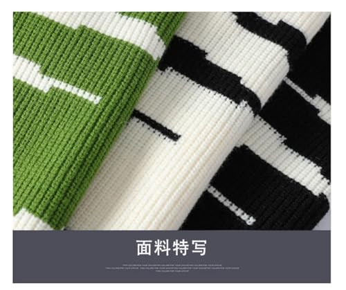 Mens Casual Sweaters Soft Warm Printing Long Sleeve Sweater Men Loose Pullovers4