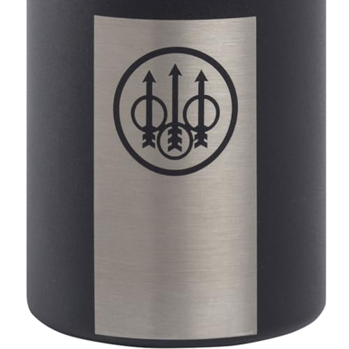 Beretta 24 Oz Durable Stainless Steel Insulated Water Bottle for Hot or Cold Liquids with Vacuum Seal Lid with Integrated Carabiner, Black