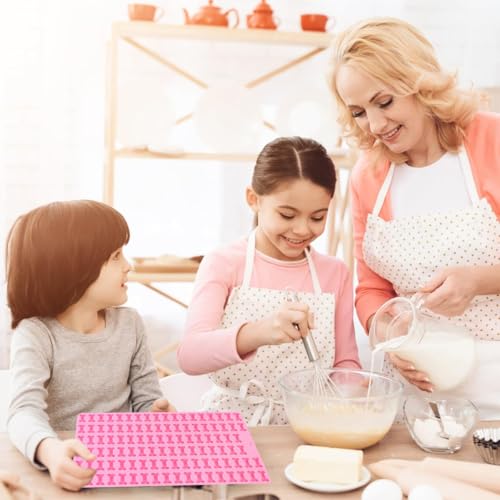 Encuryna 2 Stück Backmatte Hundekekse Mini, Silikon Formen für hundeleckerli, Leckerli Backmatte für Hunde, Silikonmatte Backform mit Backpinsel für DIY Hundeleckerlies, Kekse, Leckerlis, Pralinen