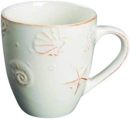 Thomson Pottery Hampton Seashell Dinner Mugs, Set of 4