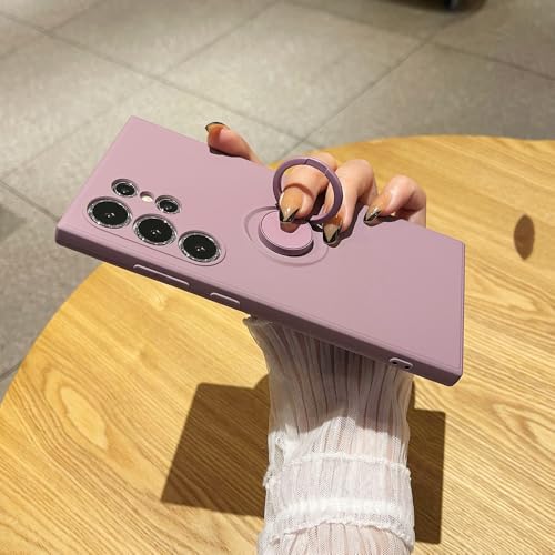 Coque Samsung S23 Ultra magnétique avec anneau violet pour vos vidéos