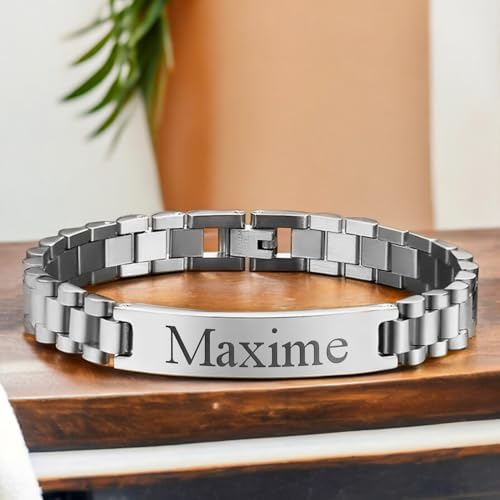 KDO MAGIC Bracelet homme Personnalisé Acier (Argenté) – vue 2
