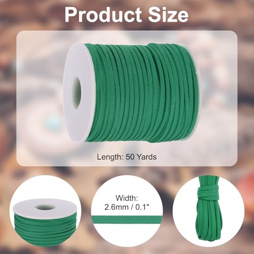 Cordón de cuero para manualidades verde hierba de 2.6mm sin enredos 3