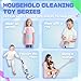 SMILESSKIDDO Kids Vacuum That Really Works - Toddler Toy Vacuum with 2 Nozzles & 5 Cleaning Set Accessories, Sound and Ball Popping Action, Pretend Play Housekeeping Toys Gifts for Girls & Boys