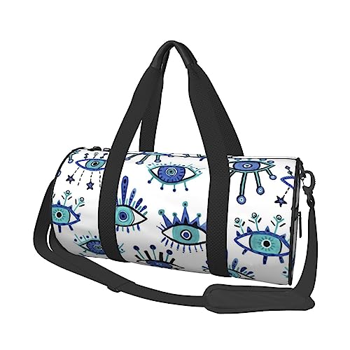 Sac de sport de voyage grand volume anti-usure, sac rond résistant motif chiens d'automne