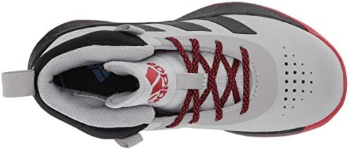 adidas Boy's Cross Em Up 5 Basketball Shoe, Grey/Black/Scarlet, 2.5 Little Kid | Image 4