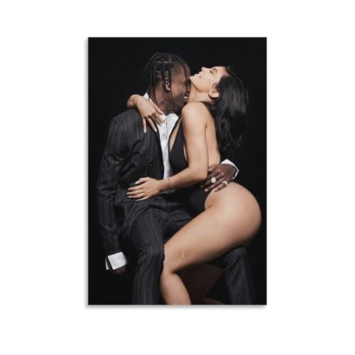 Travis Scott �g�����B�X�E�X�R�b�g �L���ȉ̎� �|�X�^�[ (3) �Ǐ��� �o�X���[�� �Q������ ���ʉ� �E�H�[���A�[�g �f���炵���M�t�g20x30inch(50x75cm)