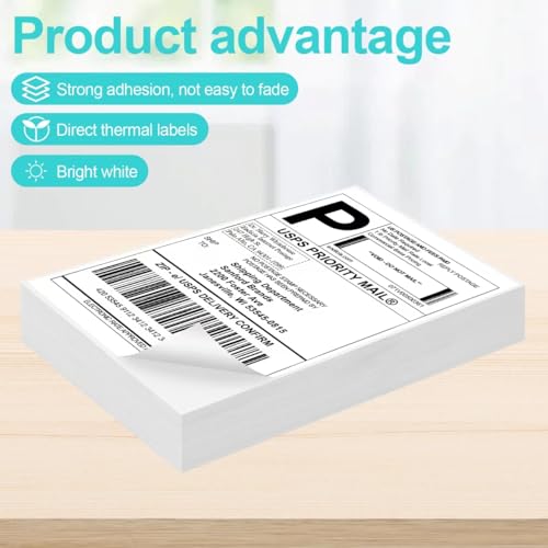 Image of Joyberg 4x6 Thermal Labels 240 PCS, Shipping Labels, Strong Adhesive Thermal Label, White Printer Paper /Label (Pack of 3)