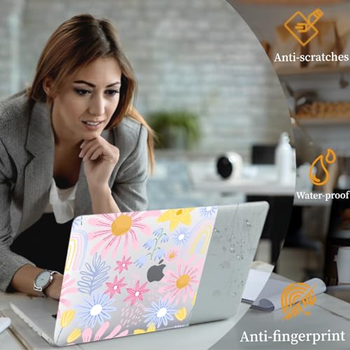 Funda MacBook Pro 16 M4 A3186 para oficina y cafetería diseño floral 2
