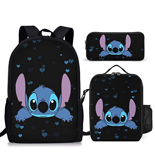 Bengua 3 Pcs Backpack Multifunction Daypack With Insulated Lunch Bag Tote And Pencil Case Box Pouch For Work Travel Outdoor #TOP25