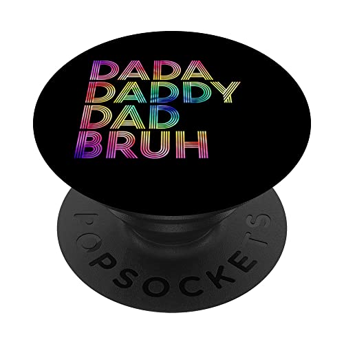 Dada Daddy Dad Bruh Retro Tie Dye Fathers Day 2023 Fathers PopSockets PopGrip Intercambiable