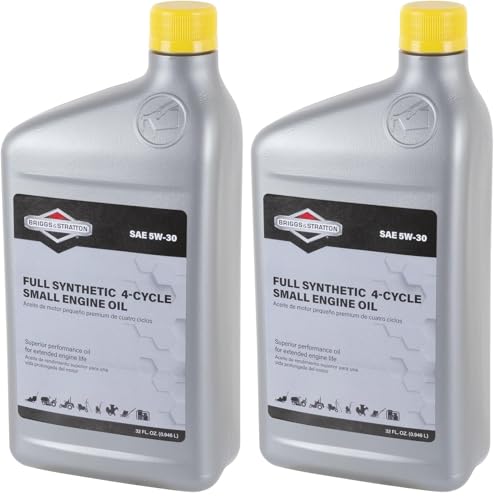 Briggs & Stratton SAE 5W-30 Synthetic Small Engine Motor Oil - 32 Oz. 100074 (Pack of 2)