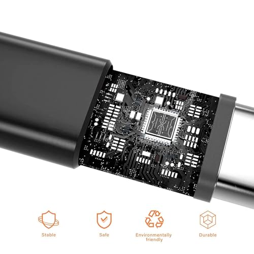 Image of The Black Store Original Nylon Braided Multifunction Fast Charging Cable for Android, iOS and Type C Devices, 3 in 1 Charging Cable, 3A (Multicolor), 1M