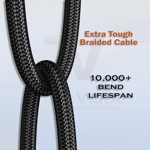 Image of TexoVera 1.2M 3-in-1 Braided Charging Cable Micro USB iPhone Type-C Black (Not for Data Transfer)