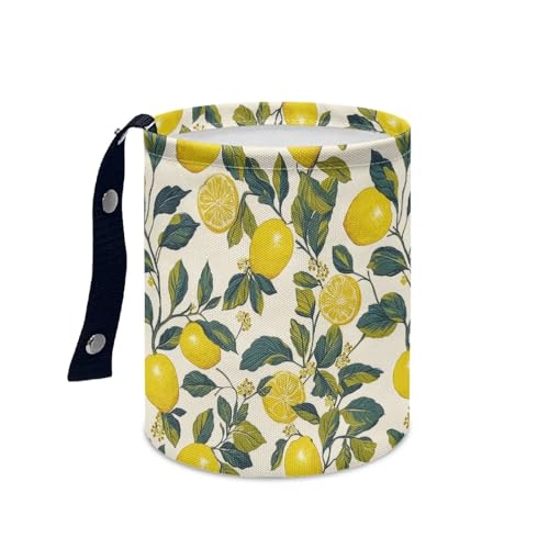 Image of Lemon Car Garbage Can Waste Basket for Cars - Back Seat, Floor, or Hanging Headrest Car Accessories Interior Road Trip Essentials