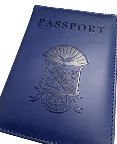 Blue Phi 1914 Beta Sigma Passport Cover Holder Vegan Leather PBS4