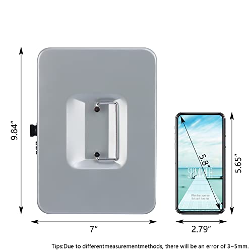 Image of KYODOLED Large Cash Box with Combination Lock,Safe Metal Box for Money, Storage Lock Box with Money Tray,9.84 inchx 7 inchx 3.54 inch Lightgrey Large