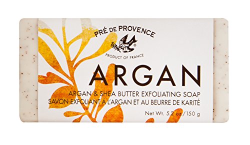 Pre de Provence Moroccan Argan Oil & Shea Butter Quad Milled Exfoliating Soap Bar (150 g) - Citrus