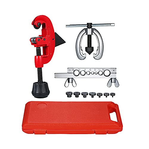 Copper Brake Fuel Pipe Repair Double Flaring Dies Tool Set Clamp Kit Tube Cutter for Refrigeration - Image 3