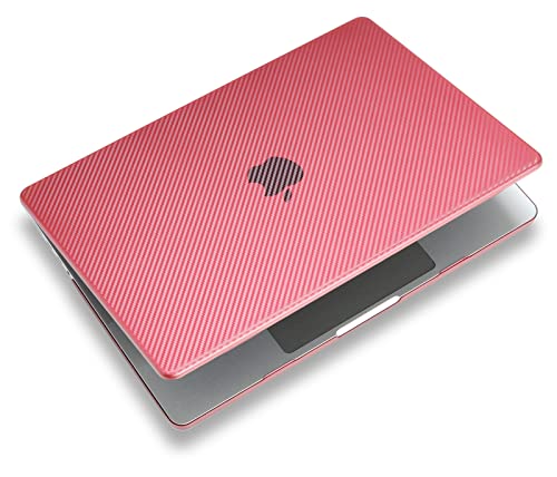 Ueswill Compatible With Macbook Pro 14 Inch Case Cover 2021-2023 Model A2442/A2779 With M1 M2 Pro/Max Touch Id, Carbon Fiber Texture Slim Fit Anti-Fingerprint Hard Shell Case, Marsala Red #TOP5