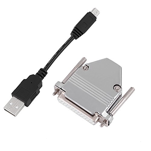Walfront 1 PC 12cm USB Cable + 25 Pin USB to Parallel Adapter Converter CNC Controller for Mach3