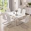 55''silver-white + White Chairs