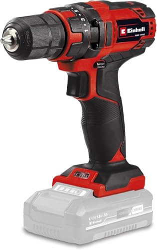 Einhell TC-CD 18/35 Taladro/destornillador inalámbrico Li - Solo Power X-Change (iones de litio, atenuador electrónico, iluminación LED, sin batería ni cargador) Rojo, Negro