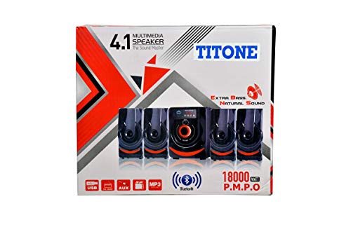 Image of TITONE 4.1 Multimedia Speaker with Bluetooth Connectivity, USB Connectivity and SD Card Input (Multicolor)