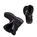 TZJS Girls Warm Winter Boots Kids Fashion Faux Fur Lined Snow Boot Side Zipper Lightweight Durable Outdoor Walking Shoes for Toddler/Little Kid(Black,numeric_8)