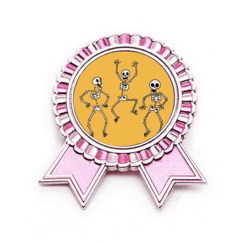Broche squelette rose pour sublimer votre déguisement de soirée d'Halloween